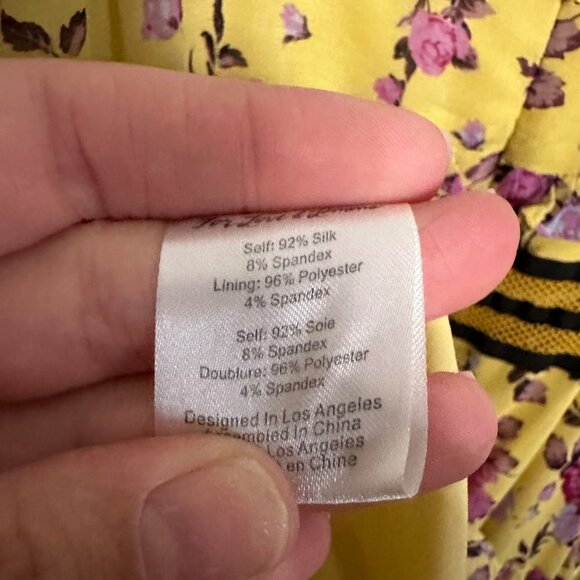 For Love and Lemons Maison Maxi Dress Yellow Women's Size XS Floral Sleeveless - Picture 7 of 8